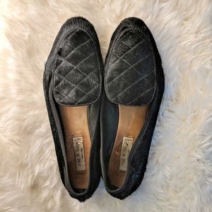 Rag & Bone genuine calf-hair quilted flats